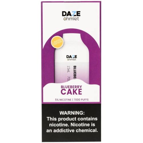 Daze Ohmlet 7000 5% Clearance 7 Daze Disposables Blueberry Cake / 7000 / 5% (50mg)