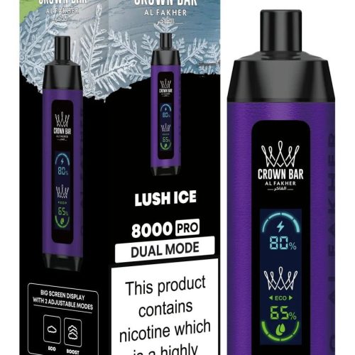 Al Fakher Crown Bar Pro 8000 Puff 0.5% Al Fakher Disposables Lush Ice / 8000+ / 0.5% (5mg)