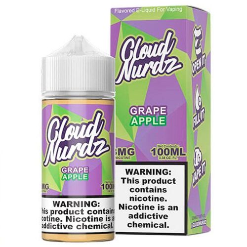 Cloud Nurdz 100mL Cloud Nurdz Premium e-Liquids Grape Apple / 3mg / 100mL