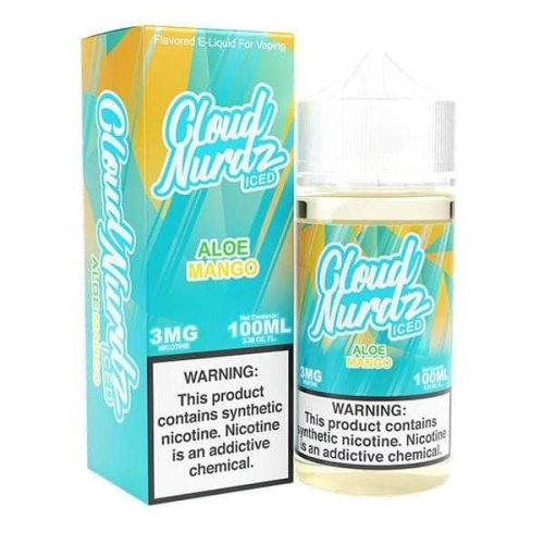 Cloud Nurdz Iced 100mL Cloud Nurdz Premium e-Liquids Iced Aloe Mango / 3mg / 100mL