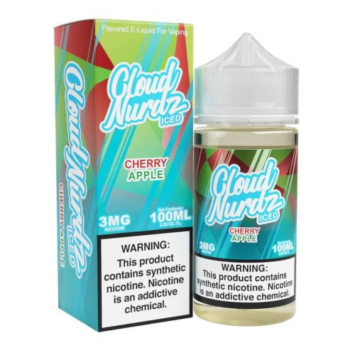 Cloud Nurdz Iced 100mL Cloud Nurdz Premium e-Liquids Iced Cherry Apple / 3mg / 100mL