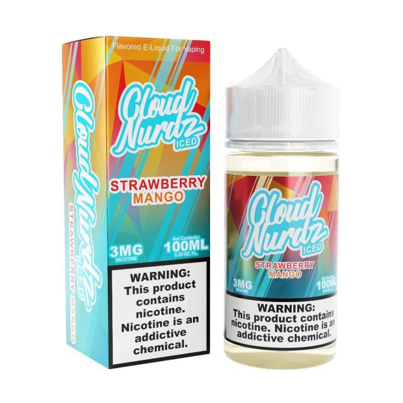 Cloud Nurdz Iced 100mL Cloud Nurdz Premium e-Liquids Iced Strawberry Mango / 3mg / 100mL