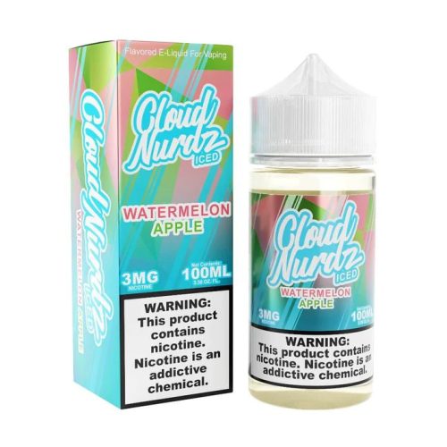 Cloud Nurdz Iced 100mL Cloud Nurdz Premium e-Liquids Iced Watermelon Apple / 3mg / 100mL