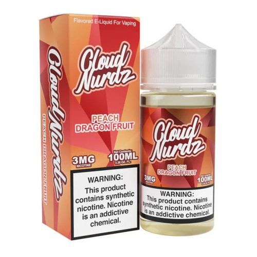 Cloud Nurdz 100mL Cloud Nurdz Premium e-Liquids Peach Dragon Fruit / 3mg / 100mL