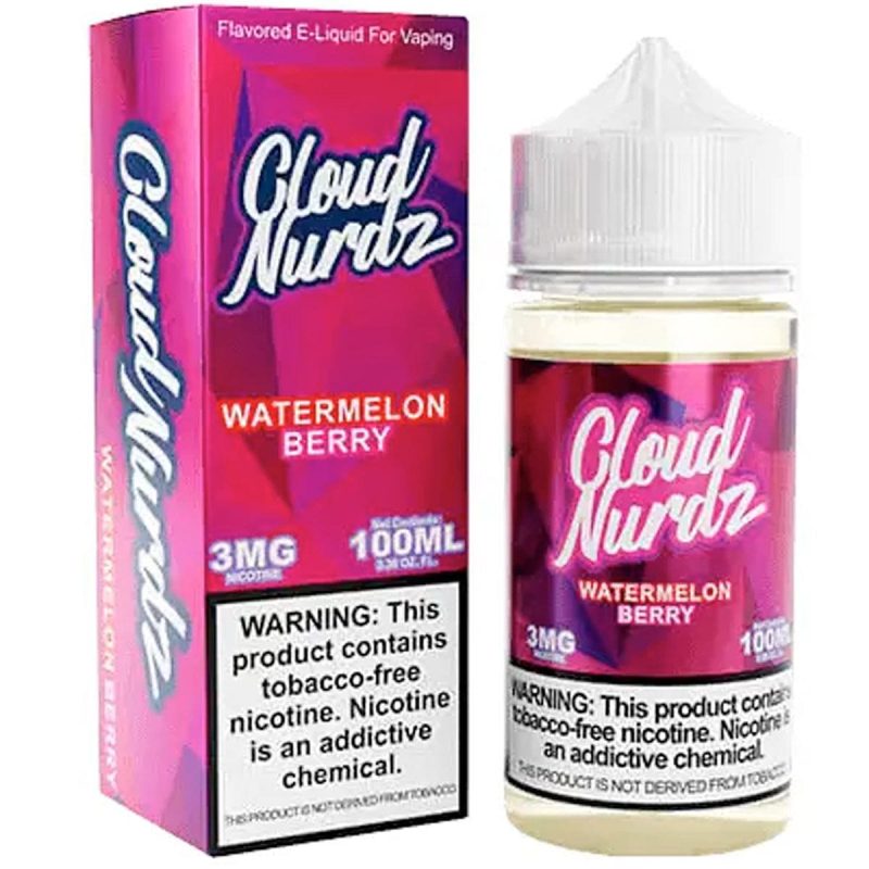 Cloud Nurdz 100mL Cloud Nurdz Premium e-Liquids Watermelon Berry / 3mg / 100mL