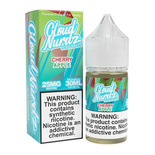 Cloud Nurdz Iced Salt 30mL Cloud Nurdz Nicotine Salt Premiums Iced Cherry Apple / 25mg