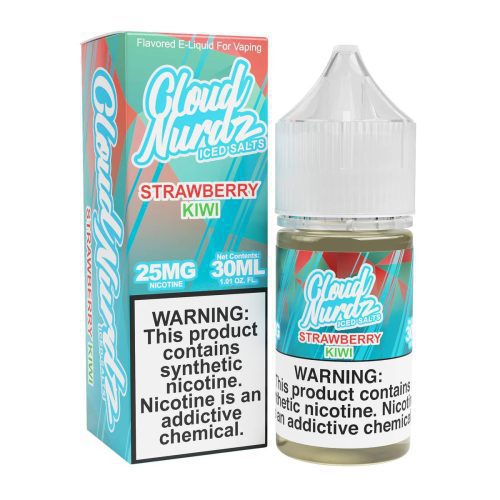 Cloud Nurdz Iced Salt 30mL Cloud Nurdz Nicotine Salt Premiums Iced Strawberry Kiwi / 25mg