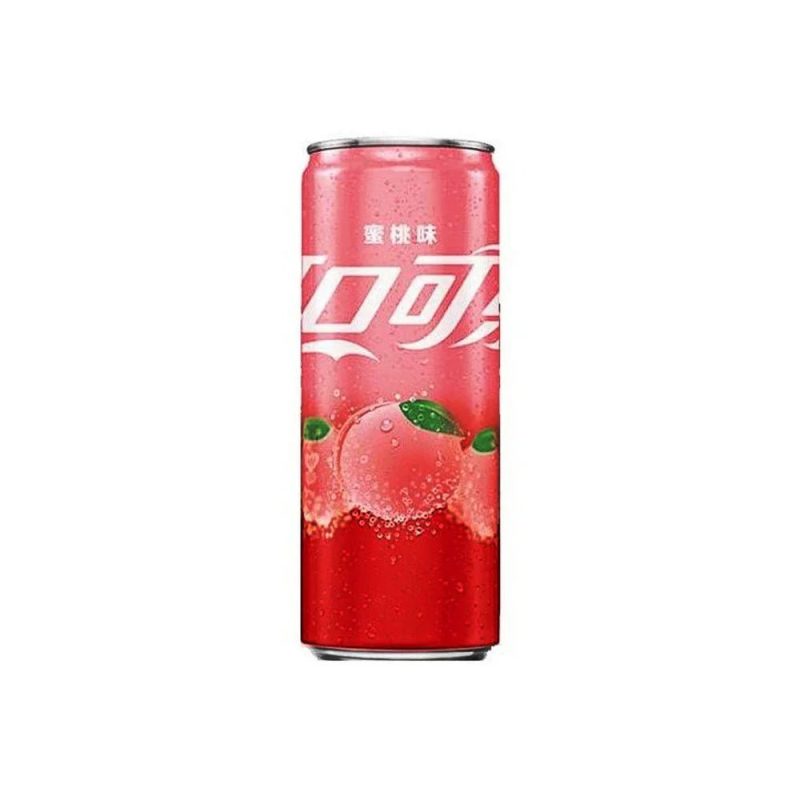 Imported Drinks none Snacks & Beverages Coca Cola Peach Can 330mL (China)