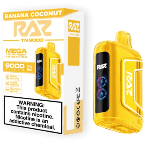 Raz TN9000 5% Raz Disposables Banana Coconut / 9000+ / 5% (50mg)