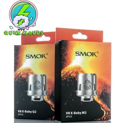 Smok X-Baby Coil clearance Smok Coils/Pods/Glass Q2 Dual Coil 0.4 Ohm 40-80W (Best 55-65W) / Pack (3 coils)