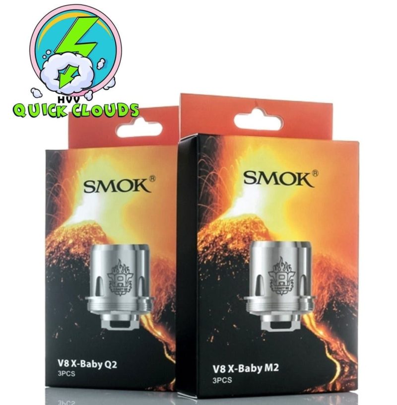 Smok X-Baby Coil clearance Smok Coils/Pods/Glass Q2 Dual Coil 0.4 Ohm 40-80W (Best 55-65W) / Pack (3 coils)