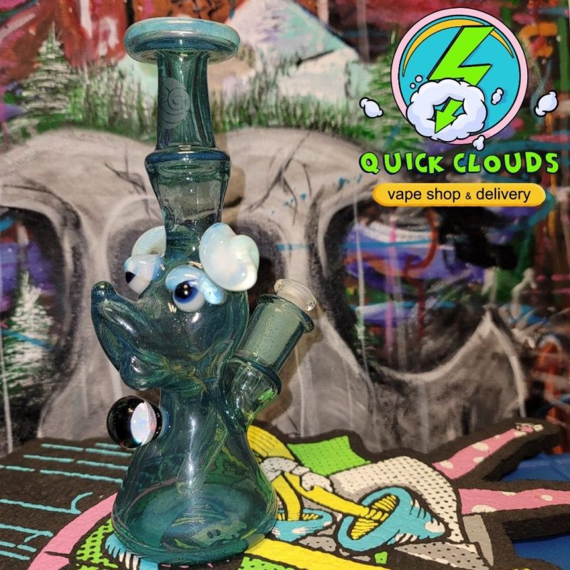 Locally Hand-Blown Rigs T-Tree Mini Tube T-Tree Glass & Art Blue (Water)