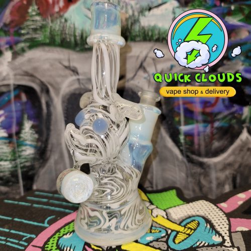 Locally Hand-Blown Rigs T-Tree Mini Tube T-Tree Glass & Art White (Air)