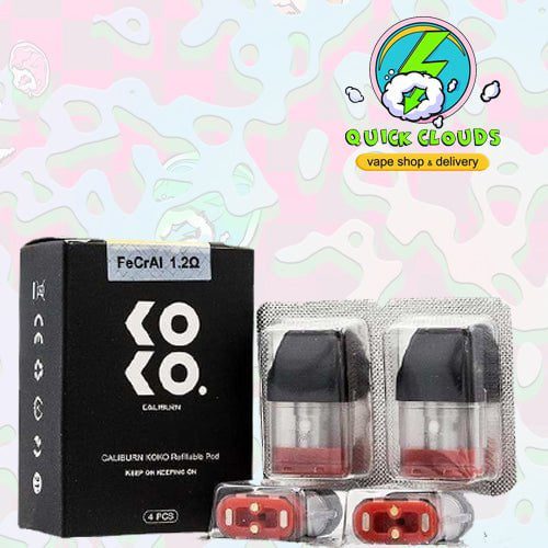 Uwell Caliburn KOKO Pod Uwell Coils/Pods/Glass FeCrAI 1.2 Ohm / Pack (4 pods)