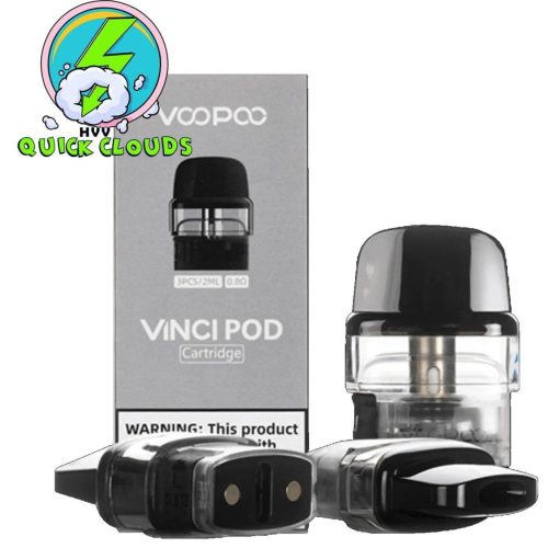 Voopoo Vinci Pod Cartridge VooPoo Coils/Pods/Glass Pack (3 Pods w/ 0.8 Ohm pre-installed coils)